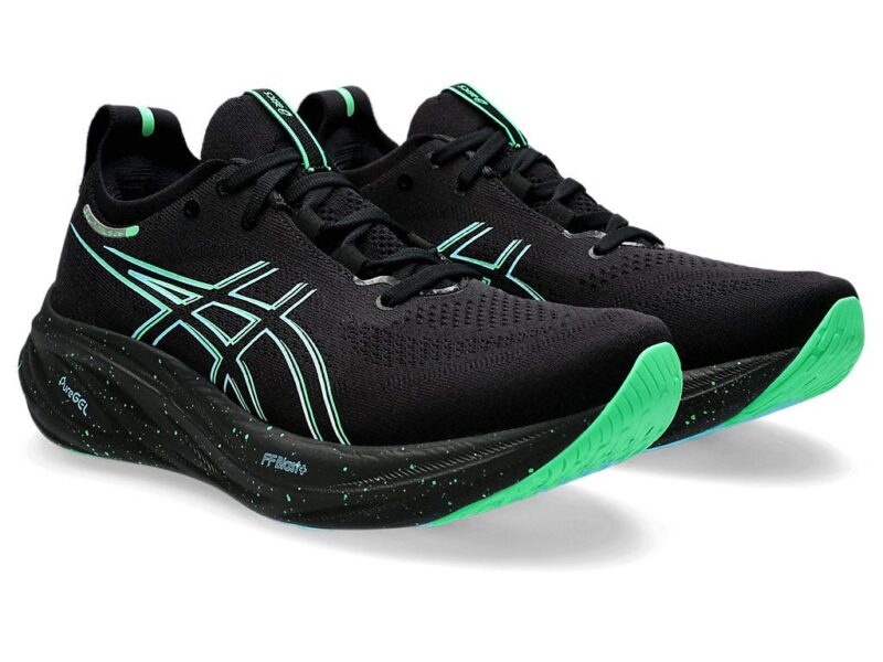 Asics Men Black Performance Running Shoes GEL-NIMBUS 26,BLACK/SOOTHING SEA - Image 2