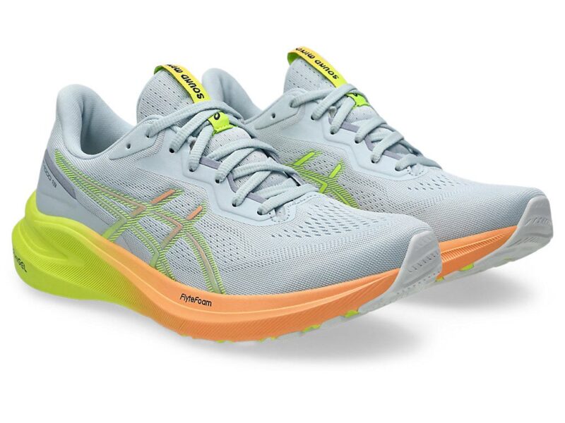 Asics Women Performance Running Shoes GT-1000 13,COOL GREY/SAFETY YELLOW - Image 2