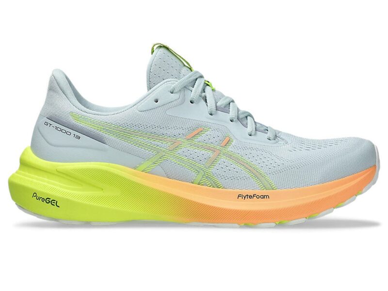Asics Women Performance Running Shoes GT-1000 13,COOL GREY/SAFETY YELLOW