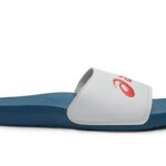 Asics White Blue Soft Flip Flops