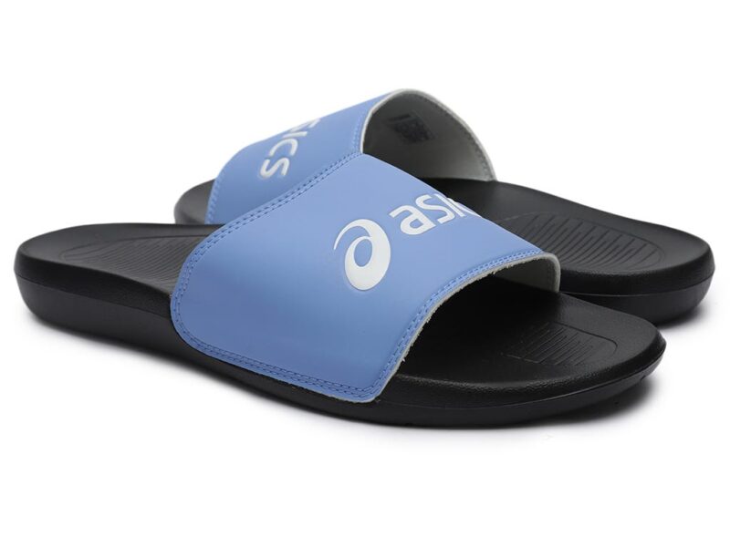 Asics  Blue Unisex Slides - Image 2