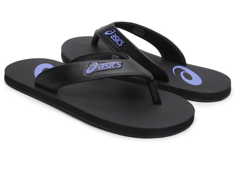 Asics Unisex Black Slippers - Image 2