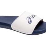 Asics White Blue Soft Flip Flops