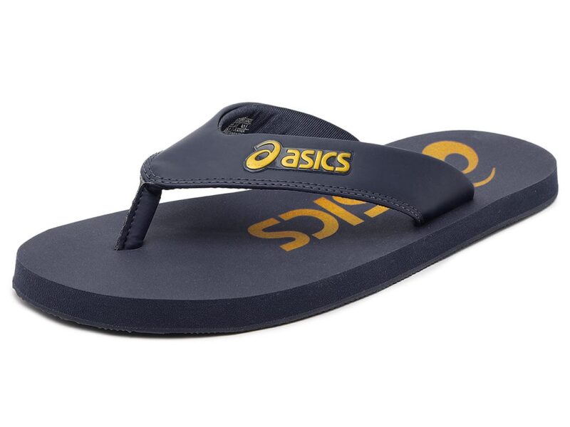 Asics Unisex Light Blue orange Zorian BM Slippers - Image 3